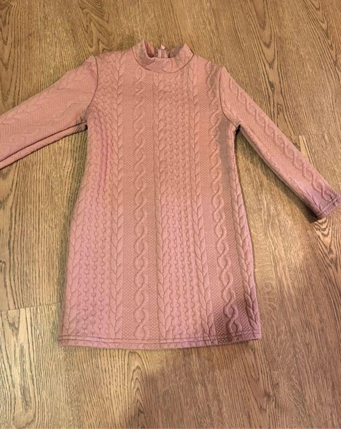 Petite robe Pull droite rose taille 5 ans - photo numéro 2