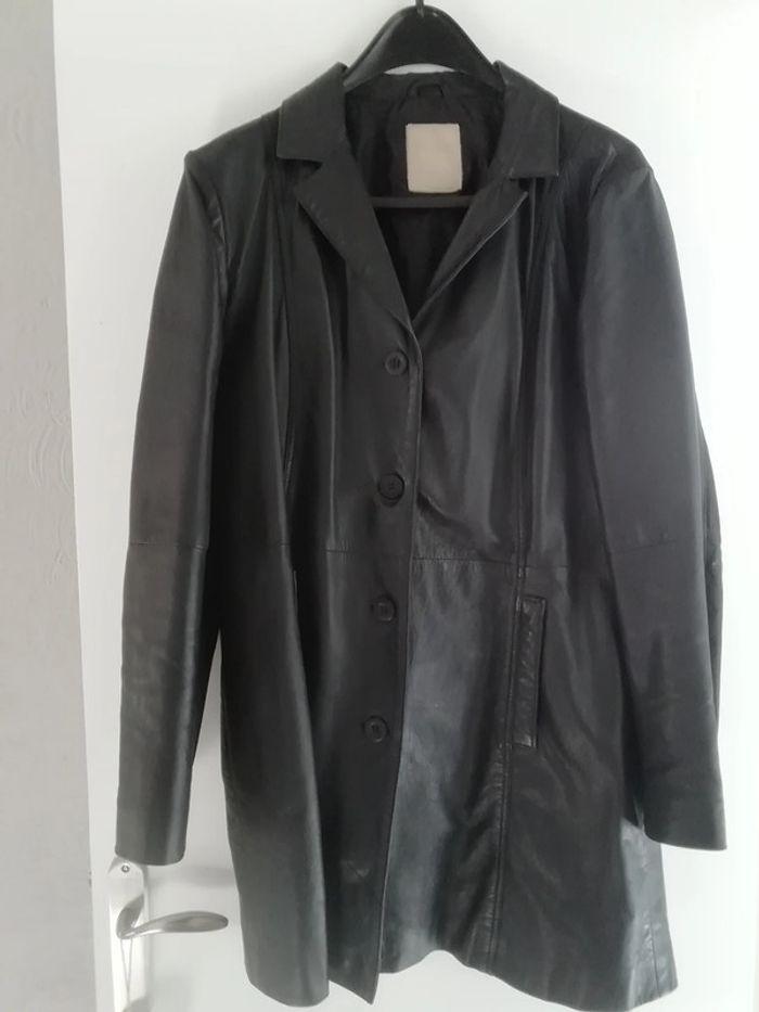 Veste Manteau 3/4 Cuir Pleine fleur Agneau - photo numéro 1