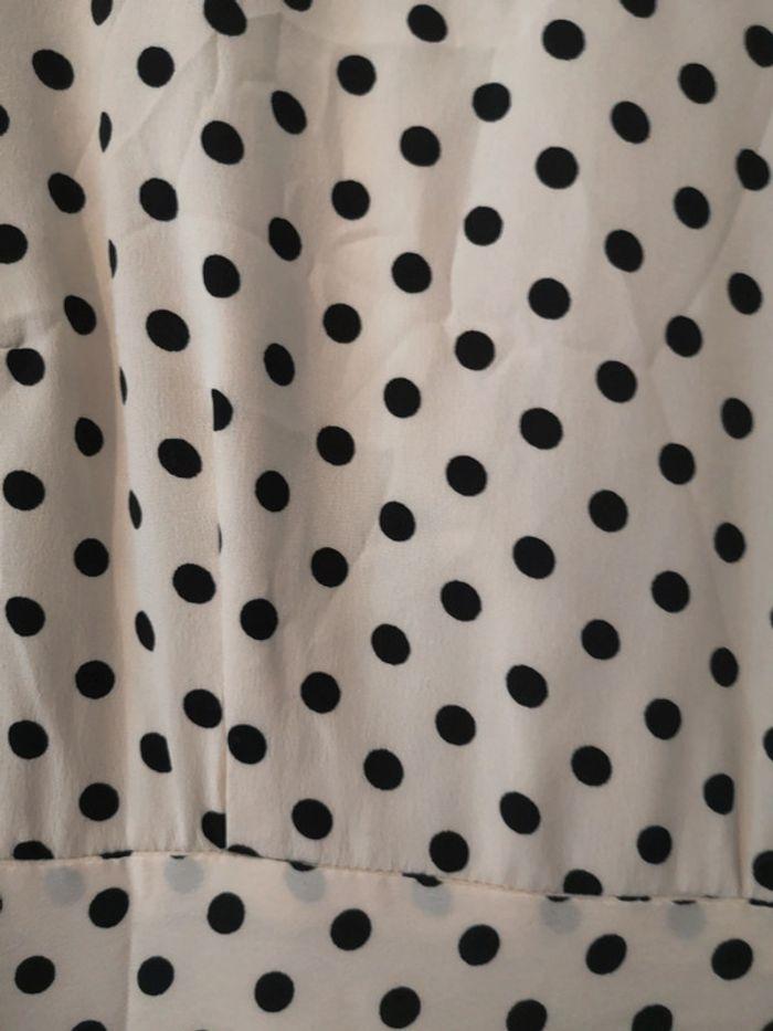 Robe blanche à pois noir taille 40 neuve - photo numéro 4