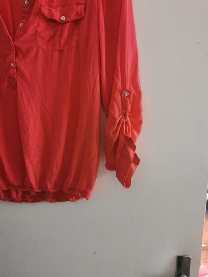 Chemise camaïeu taille 38 rose corail - photo numéro 2