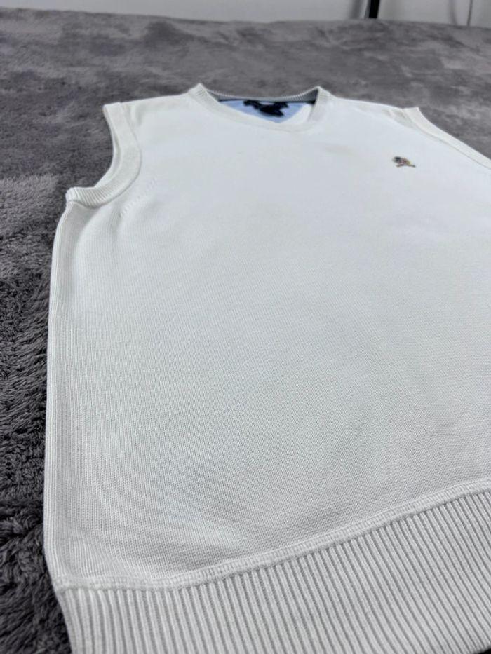 👕 Sweat Tommy Hilfiger Vintage sans manche Logo Brodé Blanc Taille XL 👕 - photo numéro 10