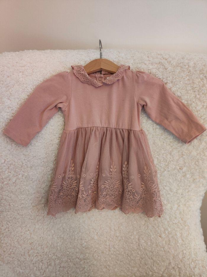 Robe vieux rose H&M 6 mois - photo numéro 1