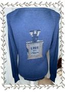 Pull Karl Marc John marine et strass taille M