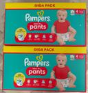 2 paquets de couches Pampers taille 4