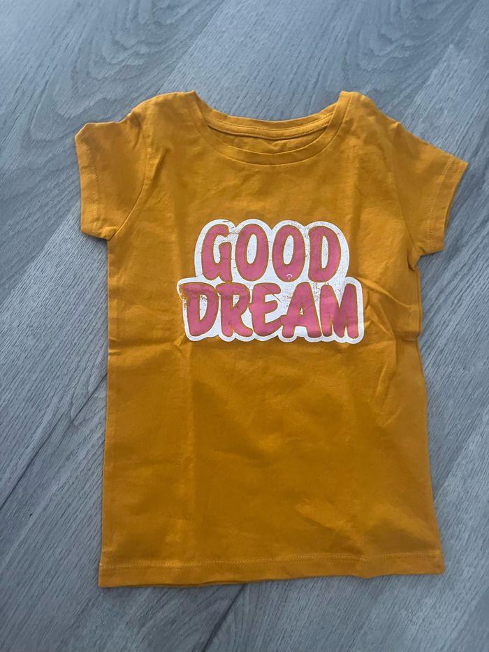 T shirt manches courtes moutarde fille 4 ans Gémo - photo numéro 1