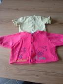 Lot de 2 petit gilets bébé 6 mois