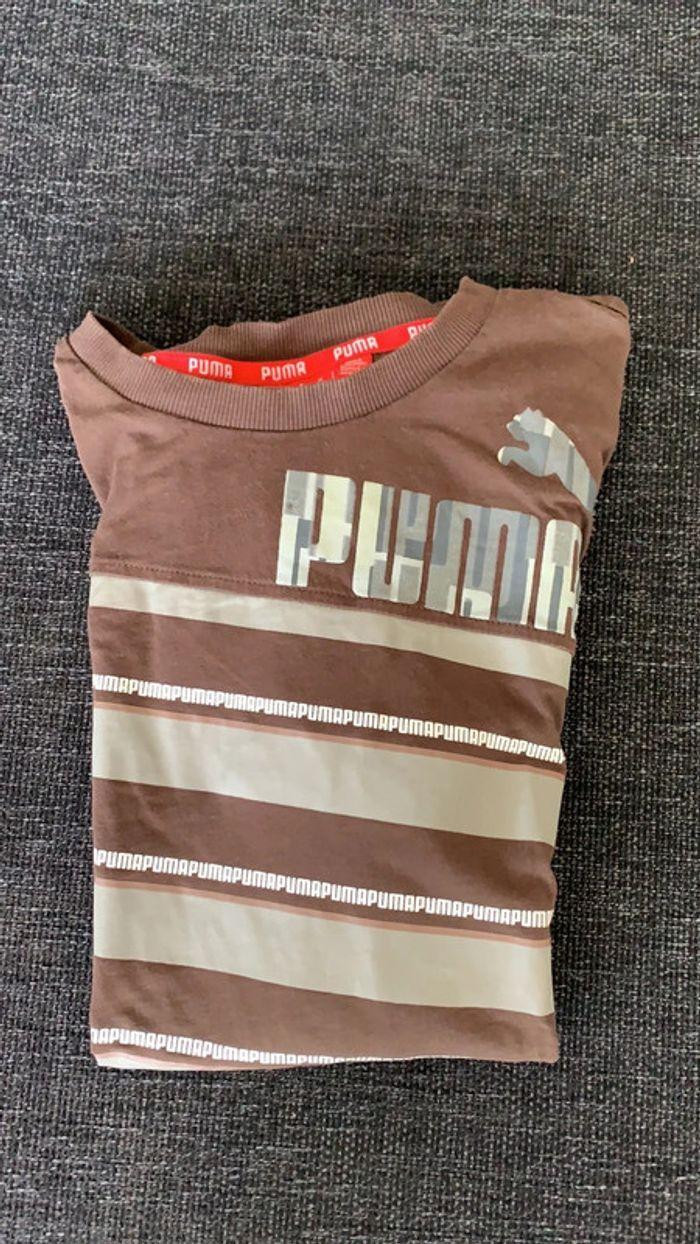 Tee-shirt manche courte Puma marron, taille S, neuf sans étiquette - photo numéro 6