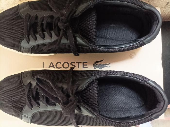 Paire de baskets/chaussures Lacoste noire T45 - photo numéro 6