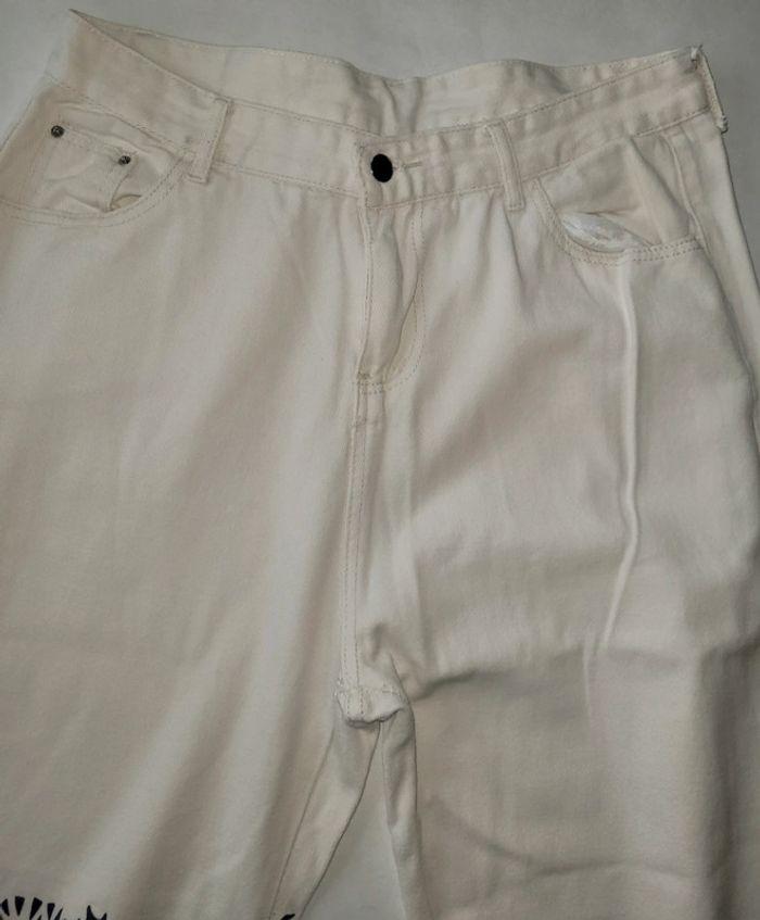 Pantalon Y2K à motif blanc homme taille 3XL en bon état - photo numéro 13