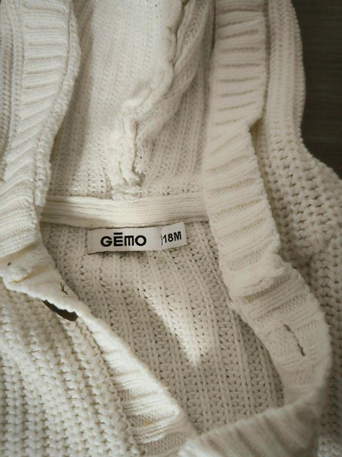 Gilet blanc gemo taille 18 mois - photo numéro 3