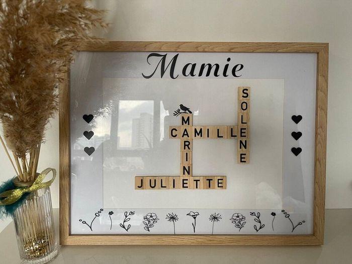 cadre famille scrabble prénoms - photo numéro 2