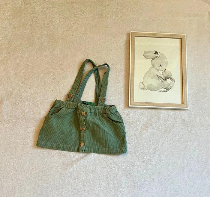 Jupe salopette Zara vert taille 9-12mois / 80 cm - photo numéro 2