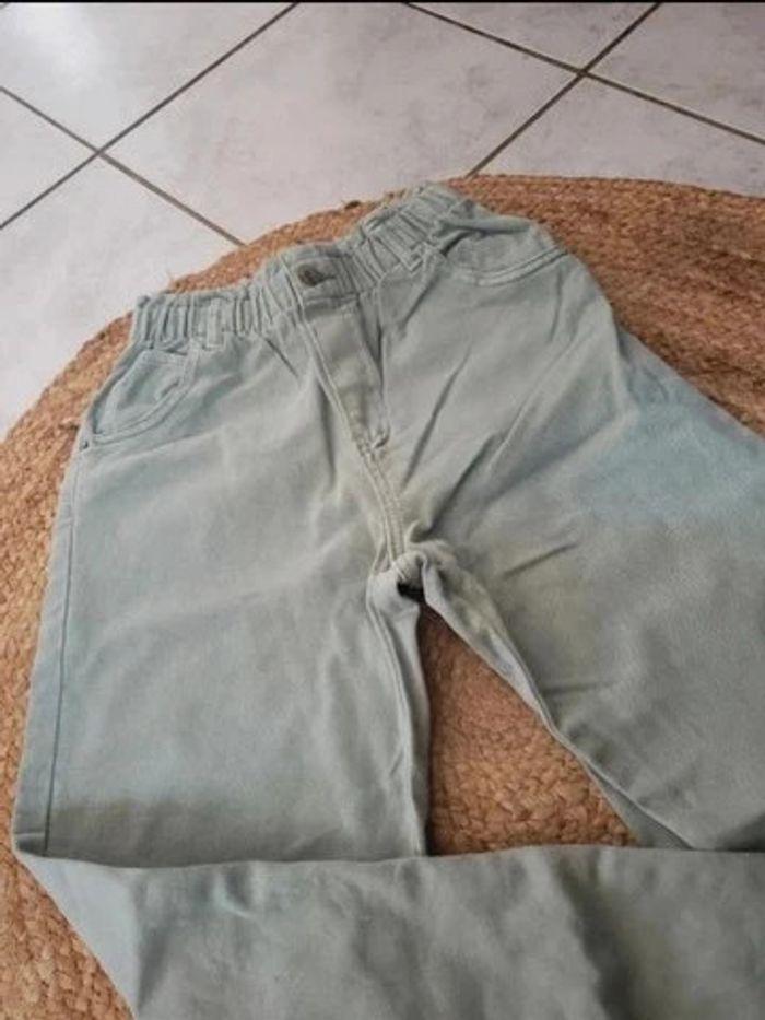 Pantalon Jeans Boule vert d'eau 9/10 ans - photo numéro 2