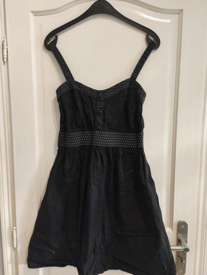 Robe Gémo noire à petits pois blancs 46 tbe - photo numéro 1