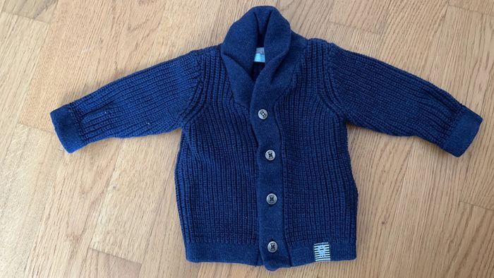 Cardigan en laine Bleu Okaidi - photo numéro 1