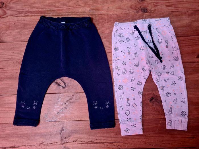 Lot de 2 leggings pour bebe fille - photo numéro 1