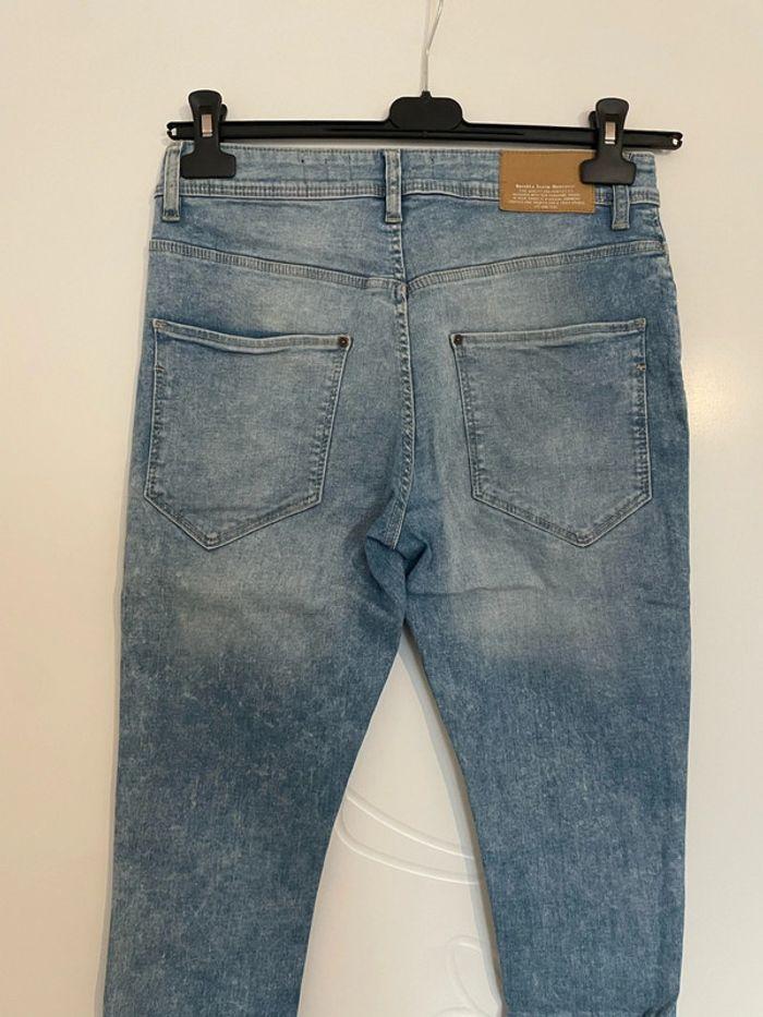 Jean bleu clair extensible taille haute coupe super skinny fit bershka taille 38 - photo numéro 5