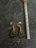 Boucles d’oreilles pendantes sapin neuves