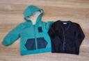 Lot sweat zippé fourré et gilet en laine