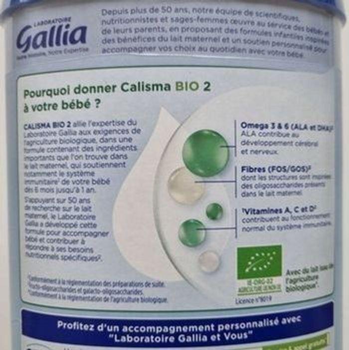 2 Laits Gallia Calisma bio 2 - photo numéro 9