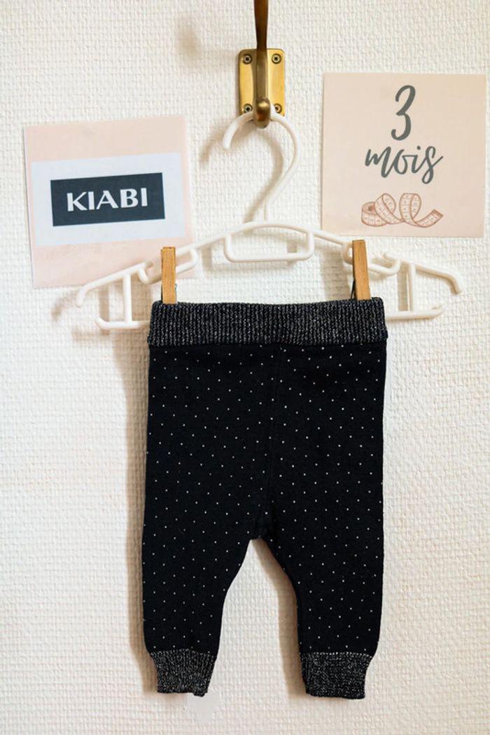 Legging marine et argenté, Kiabi, 3 mois - photo numéro 1