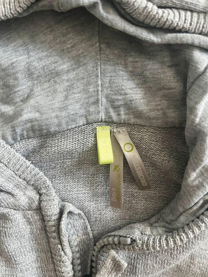 Veste pull zippé à capuche, taille quatre ans, marque orchestra - photo numéro 2