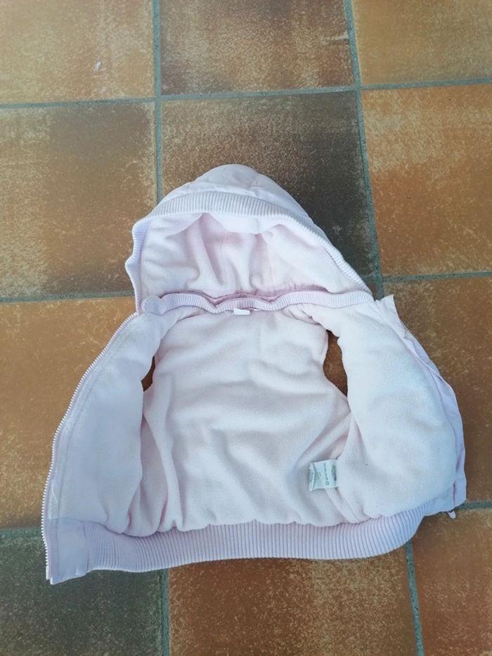 Manteau veste sans manche rose bébé fille - photo numéro 4