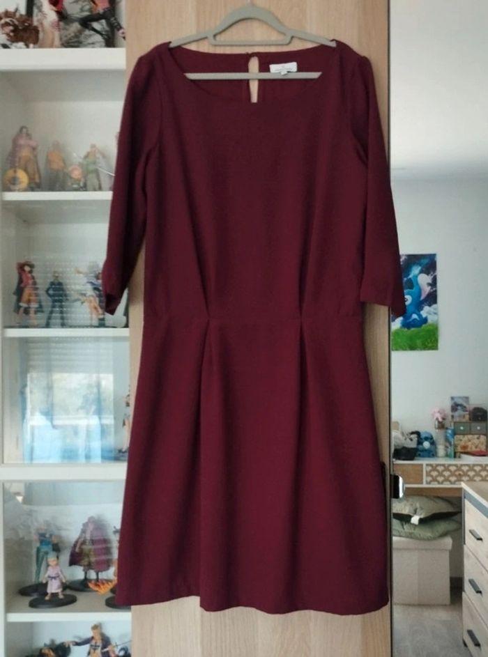 Robe bordeaux manches 3/4 jacqueline Riu - Taille XL 42