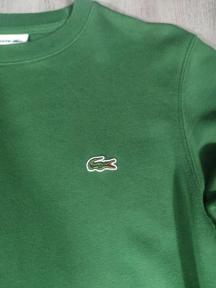 Pull Crewneck Lacoste Vert Logo Brodé Taille XS Homme - photo numéro 5