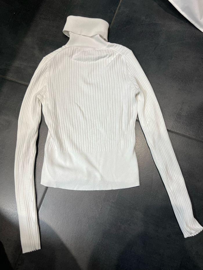 Pull col roulé blanc zara S - photo numéro 5