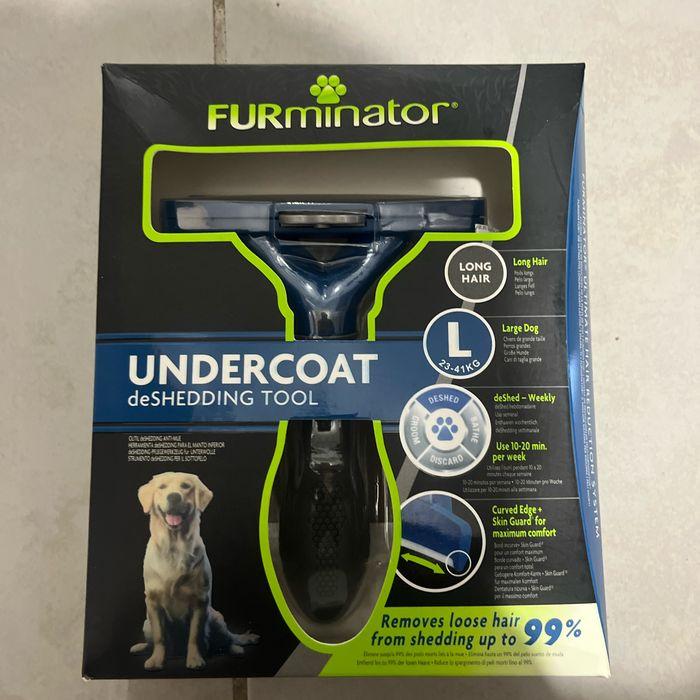 Brosse pour chien taille L  à poil long furminator - neuve - photo numéro 1