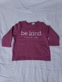 Maillot manches longues 12 mois fille rose be kind