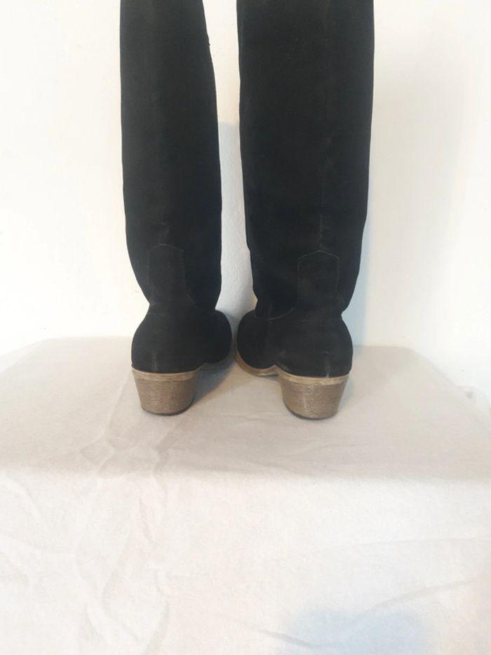 Bottes hautes tombantes Arian taille 41 noir daim - photo numéro 5