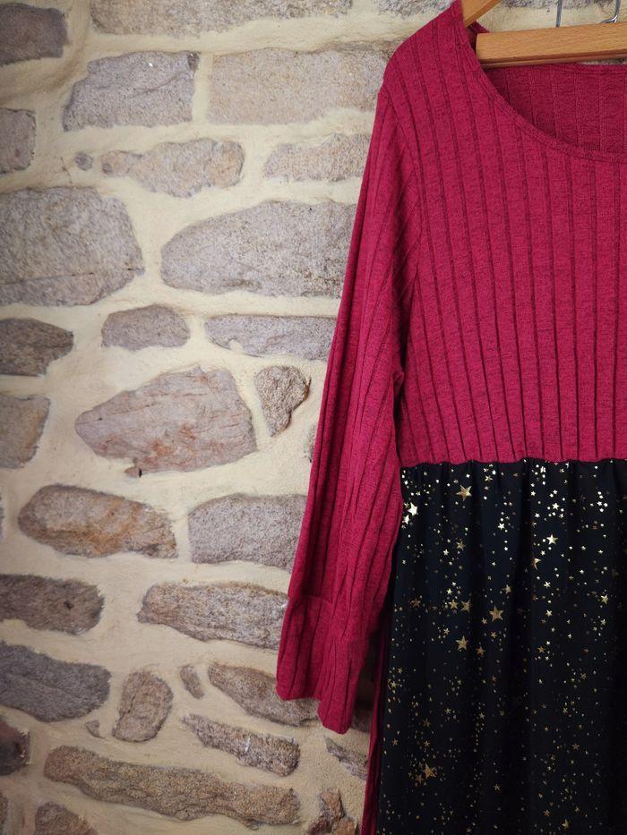 Robe de soirée en tricot rose noire et dorée Femme taille 54 marque Boohoo 🍬 - photo numéro 2