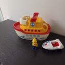 PLAYMOBIL 123 Lot 1 bateau valisette + 1 petit bateau +1 marin