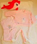 Pyjama en velours, body, rose pale et blanc, Babo e Cunha-3mois