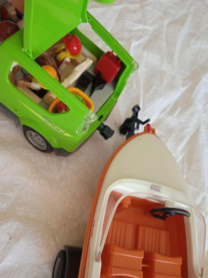 Playmobil voiture + remorque bateau famille - photo numéro 3