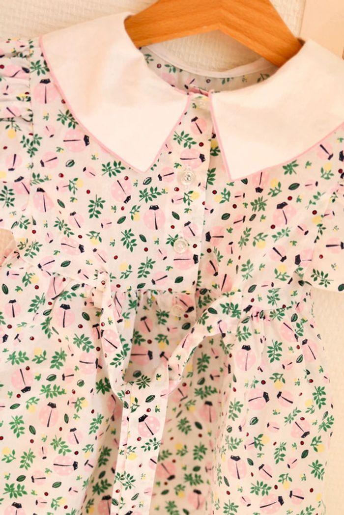 Robe floral coccinelle brodée, Vintage, 6 mois - photo numéro 6