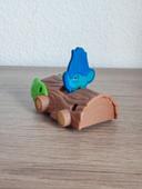 Jouet figurine voiture rodin Troll bleu / Les Trolls