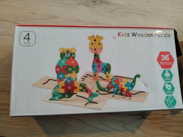 Lot de 4 puzzles bois - sous blister - photo numéro 3