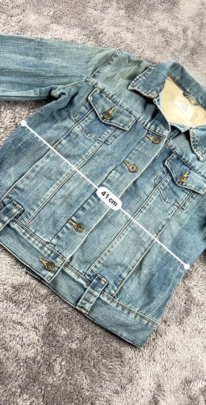 👕 Veste en Jeans vintage y2k Bleu Clair Taille S 👕 - photo numéro 4