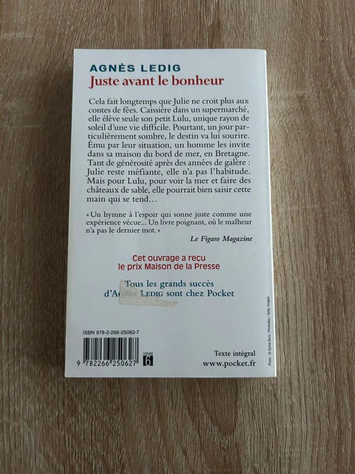 Livre juste avant le bonheur de Agnès Ledig - photo numéro 2