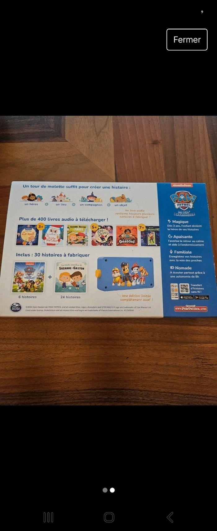 Boîte à histoire lunii paw patrol - photo numéro 2