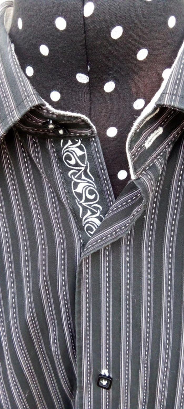 Chemise manches longues noire à rayures Kaporal taille XXL - photo numéro 6