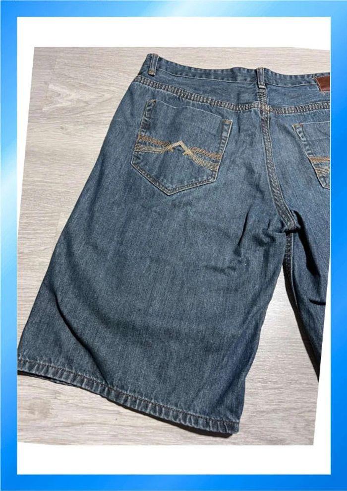 🩳 Short vintage brodé hip hop Ecko UNLTD en jean Bleu Taille 40 XL 🩳 - photo numéro 13