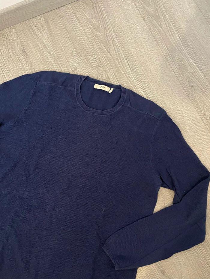 Pull homme à manche longue bleu marine col rond IKKS taille M - photo numéro 2