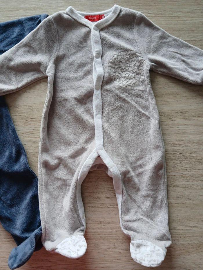 Lot de 2 pyjamas velours - 3 mois - photo numéro 3