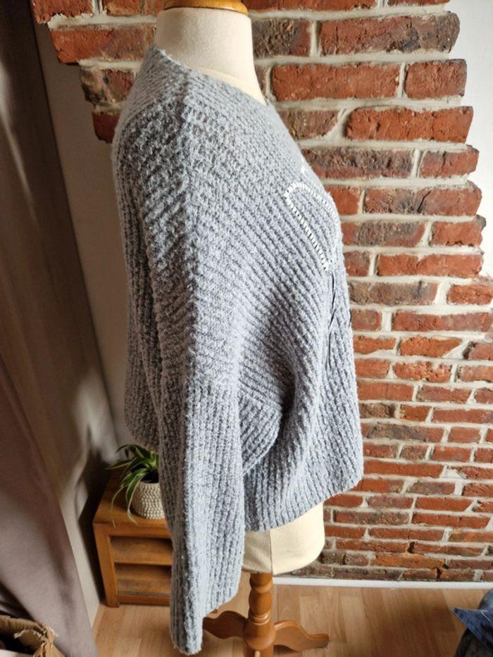 Gros pull oversize gris Dream Bershka XS / S - photo numéro 2