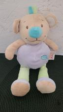 DOUDOU PELUCHE DOU KIDOU OURS KOALA PANDA MAUVE VERT FEUILLE