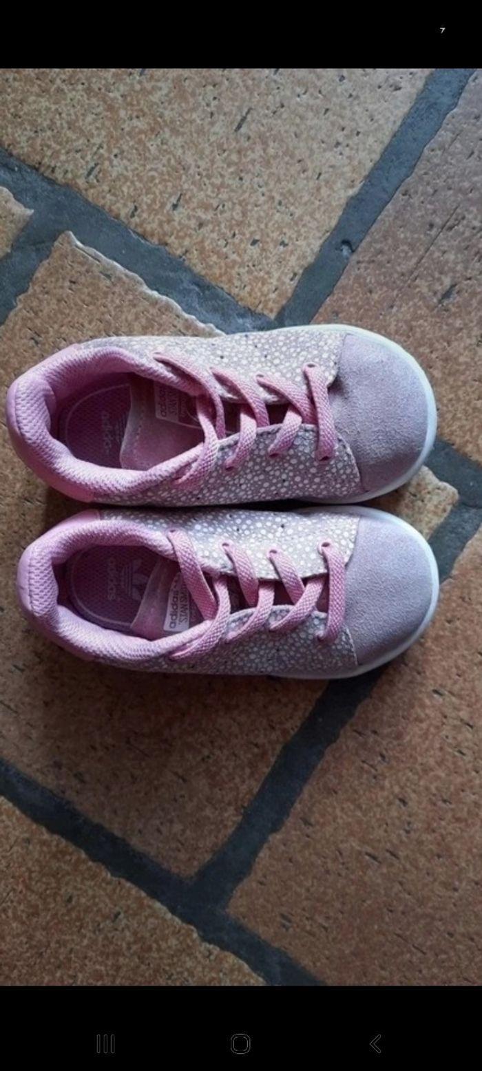 Baskets adidas stansmith rose nubuck - photo numéro 1